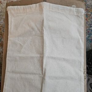 Tory Burch Cream Canvas Drawstring Dust Bag